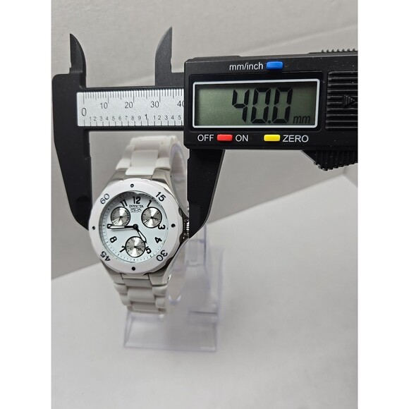 Invicta Couture Angel White Silicone Multifunction Watch 40mm Quartz New Battery - Picture 6 of 11
